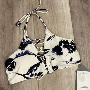 NWT Women’s Athleta Aqualuxe Print Loop Bikini Top